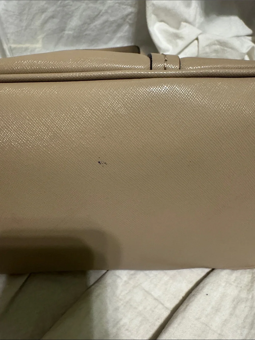 Coach Taupe Leather Dome Satchel with Brass Accents